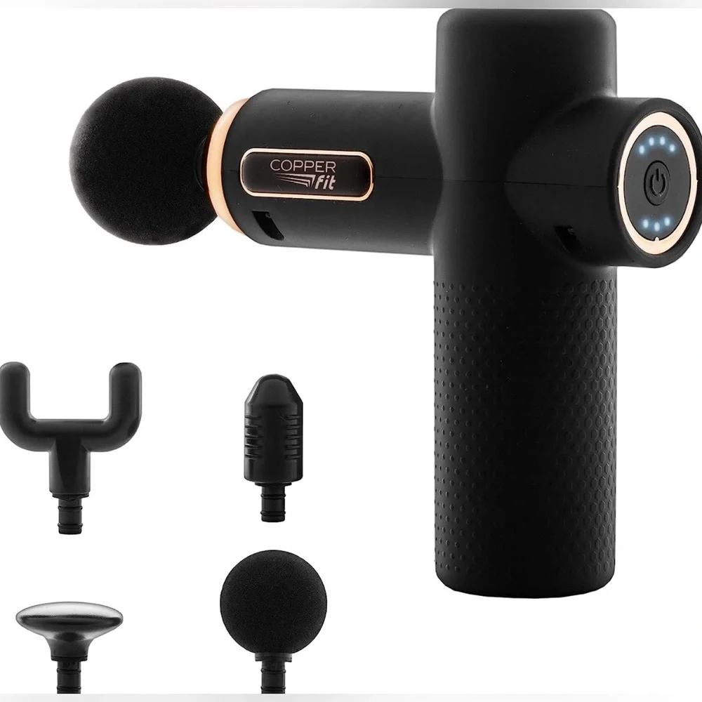 Copper Fit Unisex Adult Massage Gun, Rechargeable with 4 Massage Attachments - Picture 3 of 8